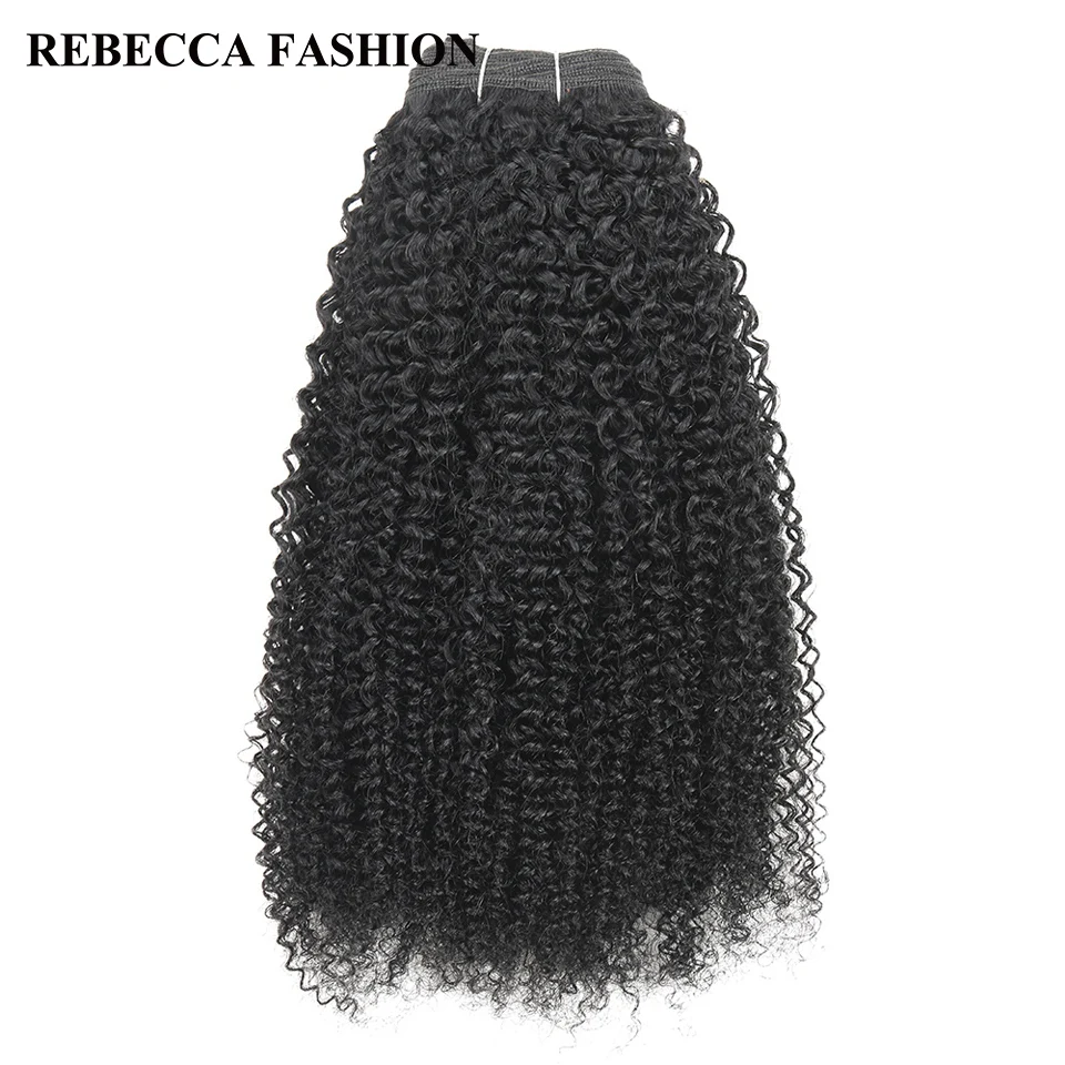 Rebecca Brazilian Remy Human Hair Weave 1 Bundle Afro Kinky Wave