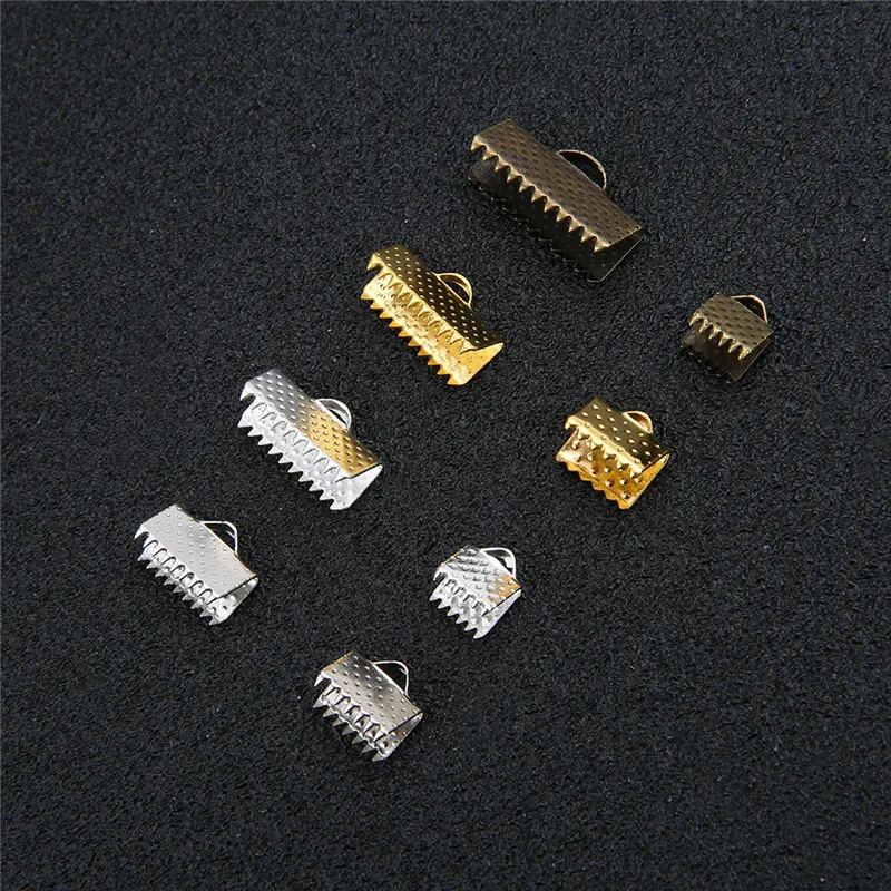 

50pcs Flat Cord Clasp Bracelet Connectors Fit 6/8/10/13/16/20/25mm Leather Cord Iron End Fastener Clasps For Diy Jewelry Making
