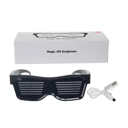 App светодиодные очки Magic Bluetooth светодиодные очки для вечеринок управление приложением светящиеся очки EMD DJ электрические слоги очки для