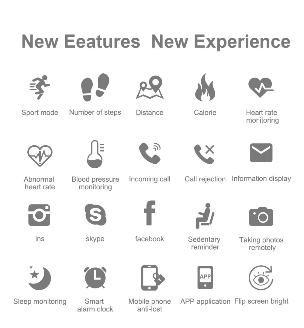 CF18 Bluetooth smart bracelet IP67 waterproof color screen ECG blood pressure monitor women's smartwatch Android and iOS CF18 Bluetooth smart bracelet IP67 waterproof color screen ECG blood pressure monitor women's smartwatch Android and iOS