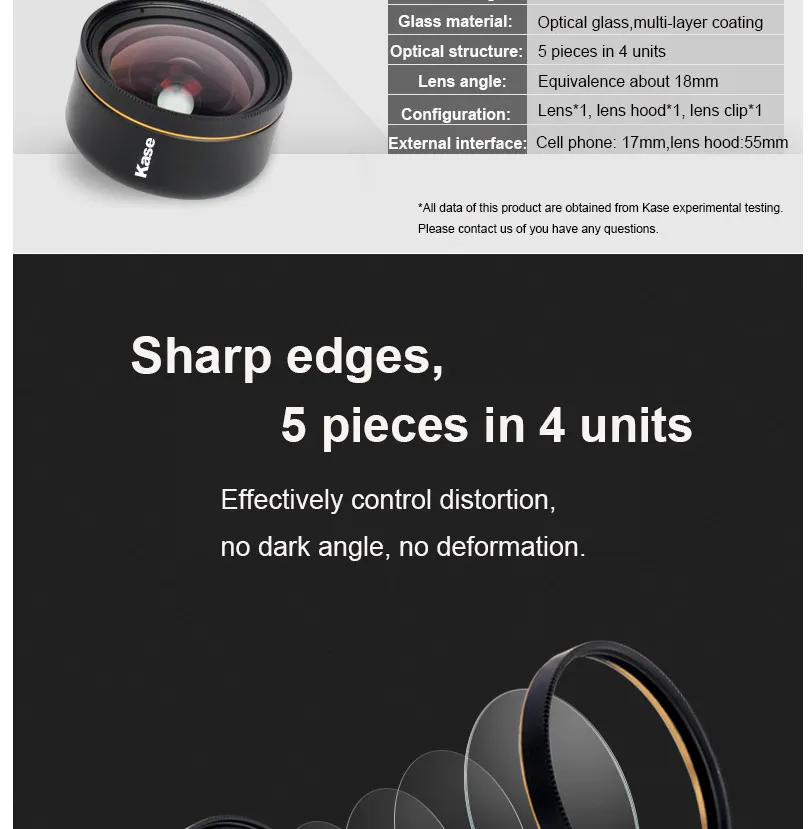 Kase 16mm Master Wide-angle Smart phone Lens