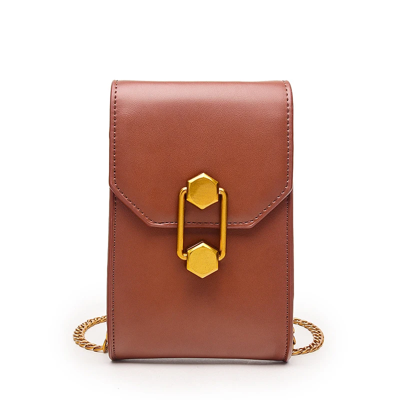 2019 أنيقة النساء صغيرة حقائب كتف بلون رفرف الصلبة غلق بمشبك الهاتف حقيبة بو الجلود Crossbody حقيبة عارضة سيدة حقيبة ساع