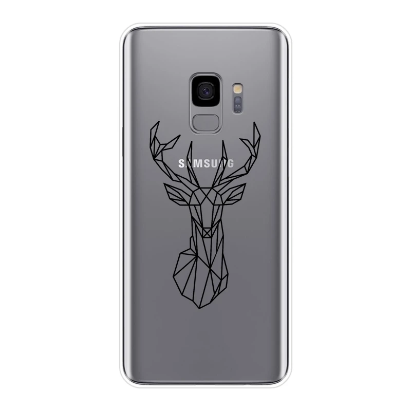 Чехол для телефона с изображением кота собаки лисы оленя Samsung Galaxy Note 4 5 8 9
