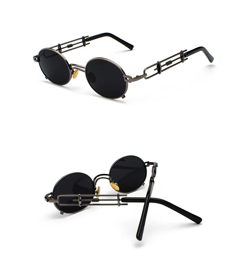 Prouddemon Новые стимпанк Солнцезащитные очки для женщин и мужчин ретро брендовые дизайнерские овальные солнцезащитные очки модные очки UV400