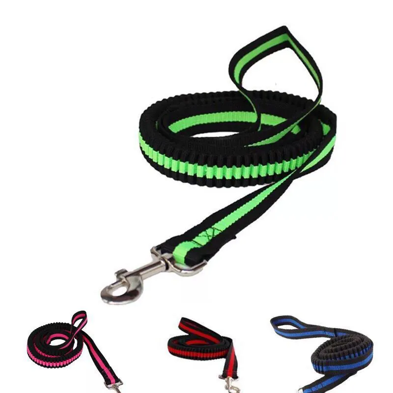 Elastic Bungee Dog Pet Leashes Running Walking Hiking Adjustable Waist