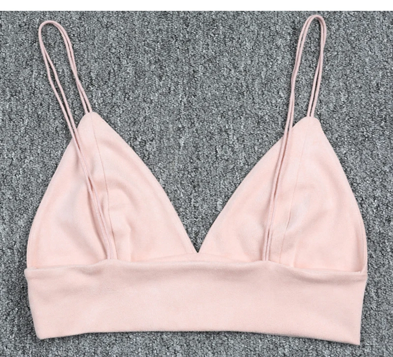 Summer Bralette Crop Top Sexy Pink Strappy Suede JKP047 HTB1WptbPVXXXXaxaXXXq6xXFXXXU - Summer Bralette Crop Top Sexy Pink Strappy Suede JKP047
