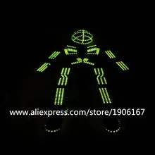 RGB свет робот костюм со светящимися вставками Костюмы танец Костюмы для бальных танцев костюм реквизит атрибуты Led растет торжественное мероприятие одежда