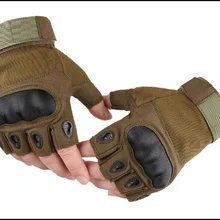 Тактические перчатки без пальцев Военная армия Пейнтбол страйкбол велосипед мотокросса боевой с твердыми костяшками перчатки с половинными пальцами