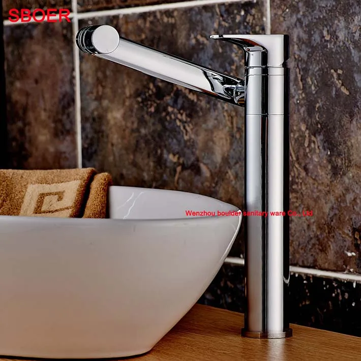 

2016 Top Sale 1080 Degree Rotating Chrome Deck Mounted Waterfall Bathroom Basin Faucet Single Handle Single Hole Sink Mixer Tap
