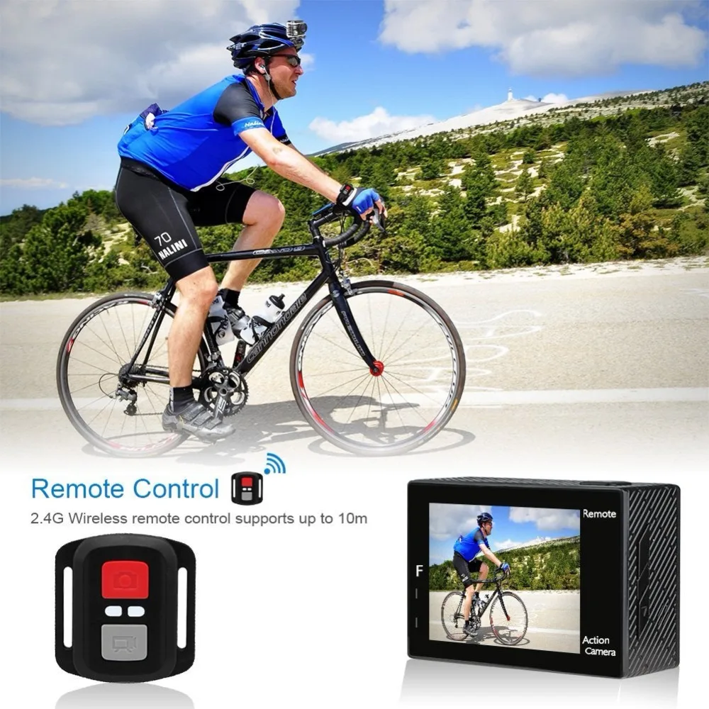 Экшн камера AKASO Brave 4 4K 20 МП Wi Fi|helmet camcorder|underwater waterproof cameraultra hd |