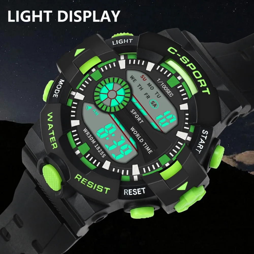 Men's Multi Function Military Sports Watch Luxury Men Analog Digital Sport LED Waterproof Wrist Watch Relogio Clock reloj A