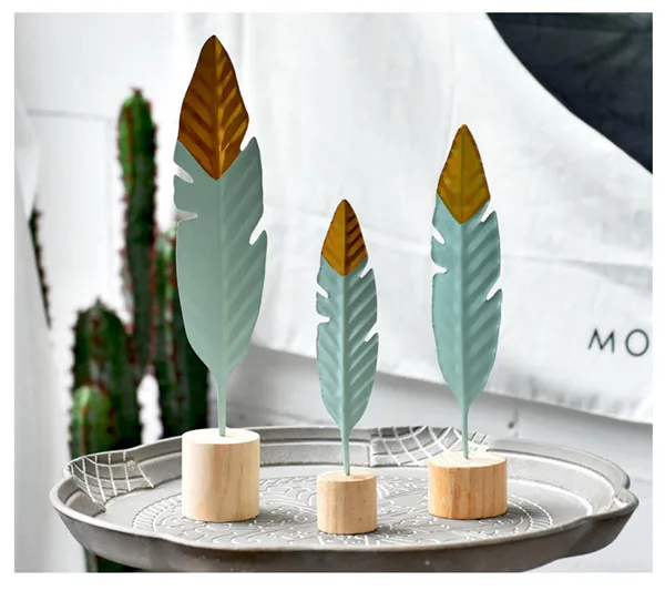 

Stand Feather Wooden Toy Table Decoration Model Creative Baby Kid Room Furnish Articles INS Child Christmas Birthday Gift Nordic