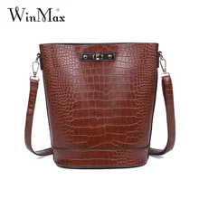 Роскошные известные Аллигатор ведро сумки для женщин 2 шт крокодиловый узор Наплечная Сумка комбинированная сумка женская ПУ кошелек маленькая