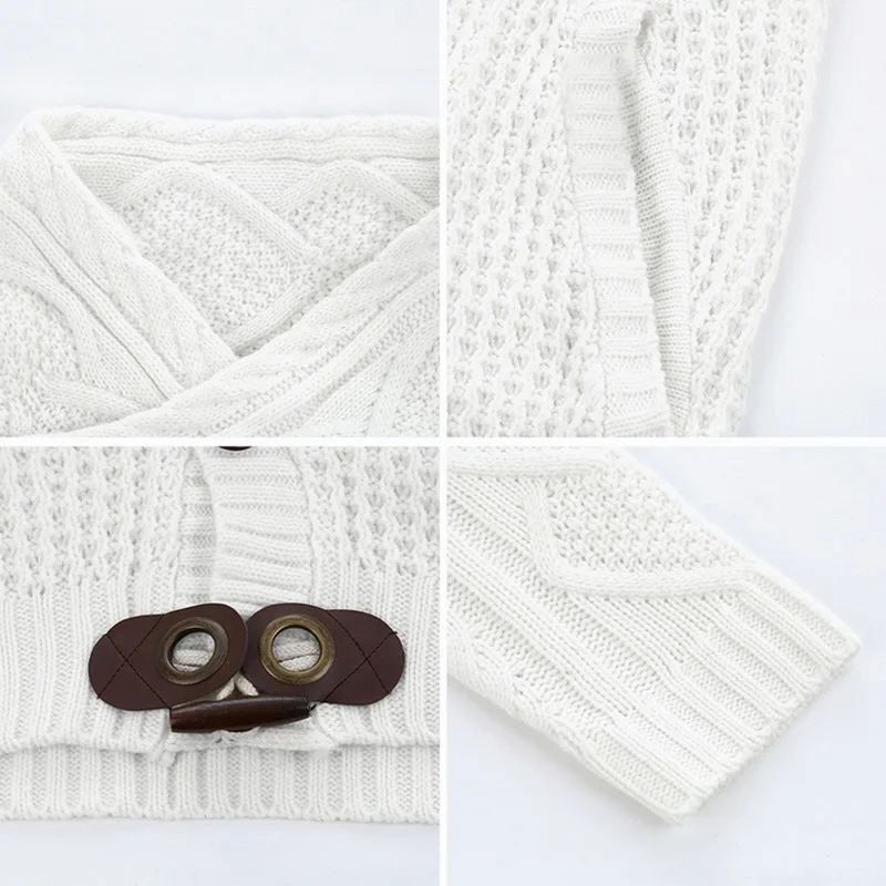 Cardigan Sweater Coat Turtleneck Men Autumn Fashion Buckle Sweater Casual Thick Warm Knitting Sweater Male rapper Clothes hombre