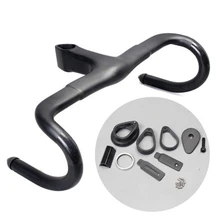 2017 Time-limited 400-440mm T800 Carbon Fiber Road Bike One Piece Ultra-light 1k Masklike Bicycle Handle Line Sports Bicycling