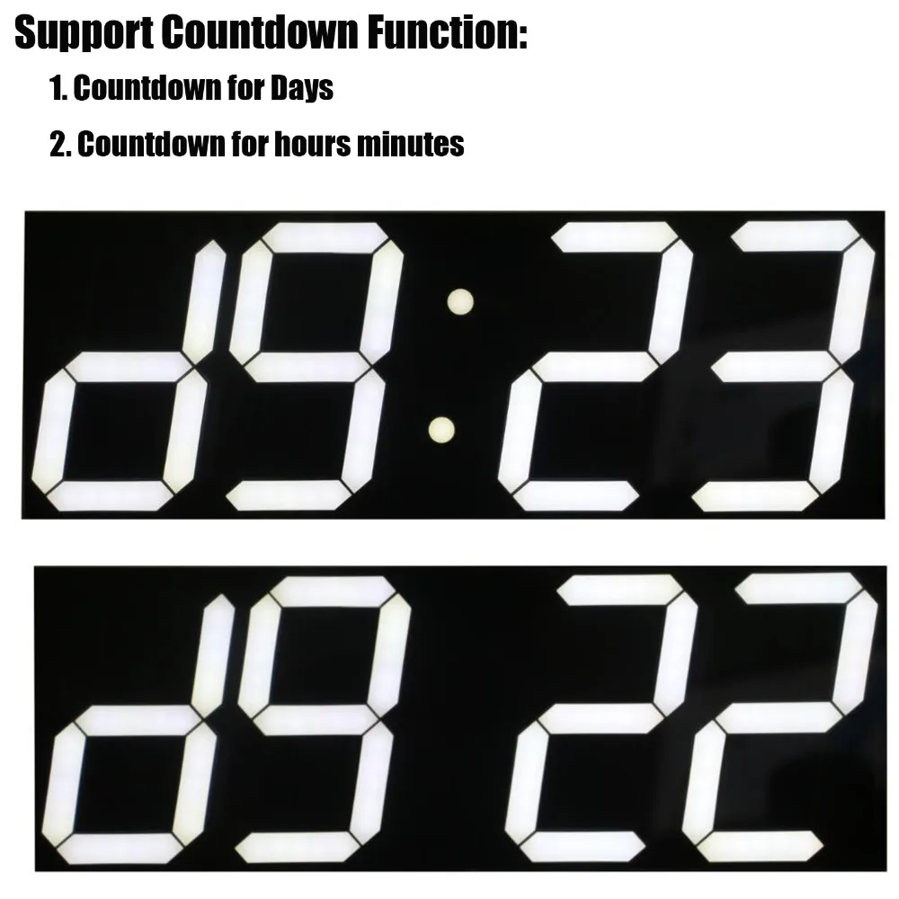 5,9 дюймовые цифровые светодиодные настенные часы Jumbo для школьного домашнего декора железнодорожной станции