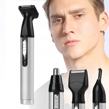 

Shaving Brush 4 In 1 Multi-functional Mini Electric Nose Hair Eyebrow Trimmer Rechargeable Shaver Set Safety
