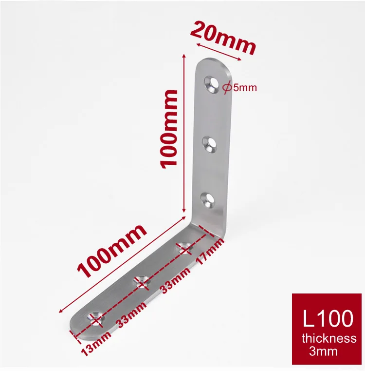 Толстый угловой кронштейн мебели из нержавеющей стали, 90 угол, l-образный фиксированный кронштейн, крепкий, мебельная фурнитура