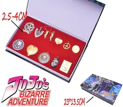 JoJo's невероятное приключение брелок цепочки и ожерелья подвеска 12 шт. комплект Коллекция Новый аксессуары для костюма игрушечные лошадки