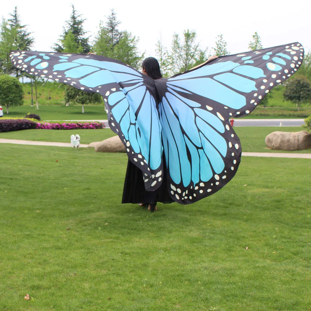 Chamsgend для женщин девочек без палочек мягкая большая бабочка крыло шаль пашмины фея леди танцевальное шоу аксессуары к костюму для Косплей 80117