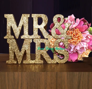 

Mr & Mrs Sign Mr and Mrs Glitter Sign Words Mr & Mr Wedding letters Mrs and Mrs letters