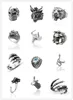 Vintage Gothic Punk Ring Men Retro Rabbit Snake Tiger Wolf Rings Skeleton Devil Evil Eye Pentagram Anime Skull Animal Male Jewel ► Photo 1/6
