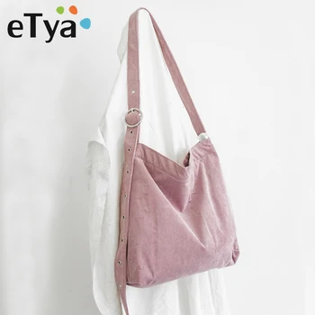 

eTya New Fashion Handbag Vintage Women Canvas Shoulder Bags High Quality Lady Handbags Female Big Capacity Messenger Bags Tote