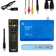 KOQIT Mini Size MPEG4 HD TV Tuner DVB S2 Receptor Digital Satellite Receiver Decoder Wifi cs Cline Vu Biss Youtube Set Top Box