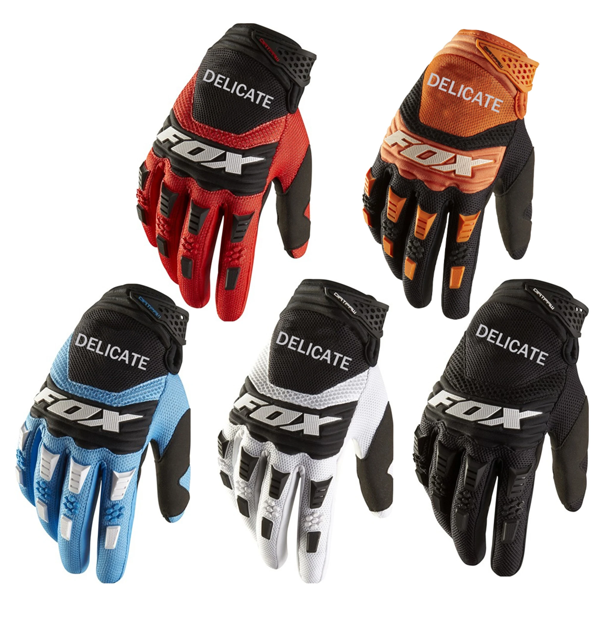 

Delicate Fox Black Gloves Cycling Moto Motorcycle Dirt Bike MTB DH Race Gloves