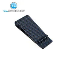 Real Blue Carbon Fiber M size Genuine 3K Twill Credit Business Credit Card Cash Wallet Money