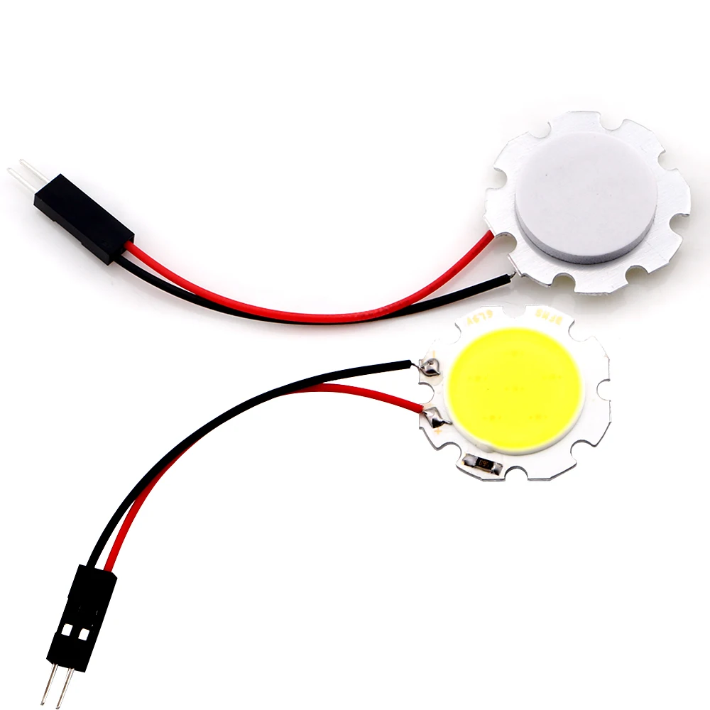 YM E-яркий 100 шт. COB 6 SMD автомобиля светодиодный светильник 12V 6 светодиодный s круглый Панель купольный светильник интерьерные светильники с T10+ переходник для фестона 120 люмен