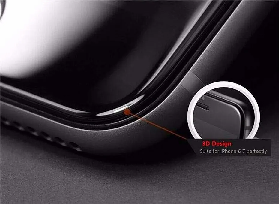 2 шт./лот 3D полное покрытие Защитное стекло для iphone 7 7plus красный глянцевый углеродное волокно протектор экрана закаленное стекло на 6 6s plus