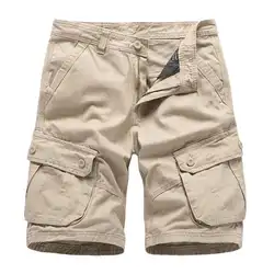 Летние повседневные мужские однотонные шорты Карго Мульти-с карманами мешковатый Fifth Pants