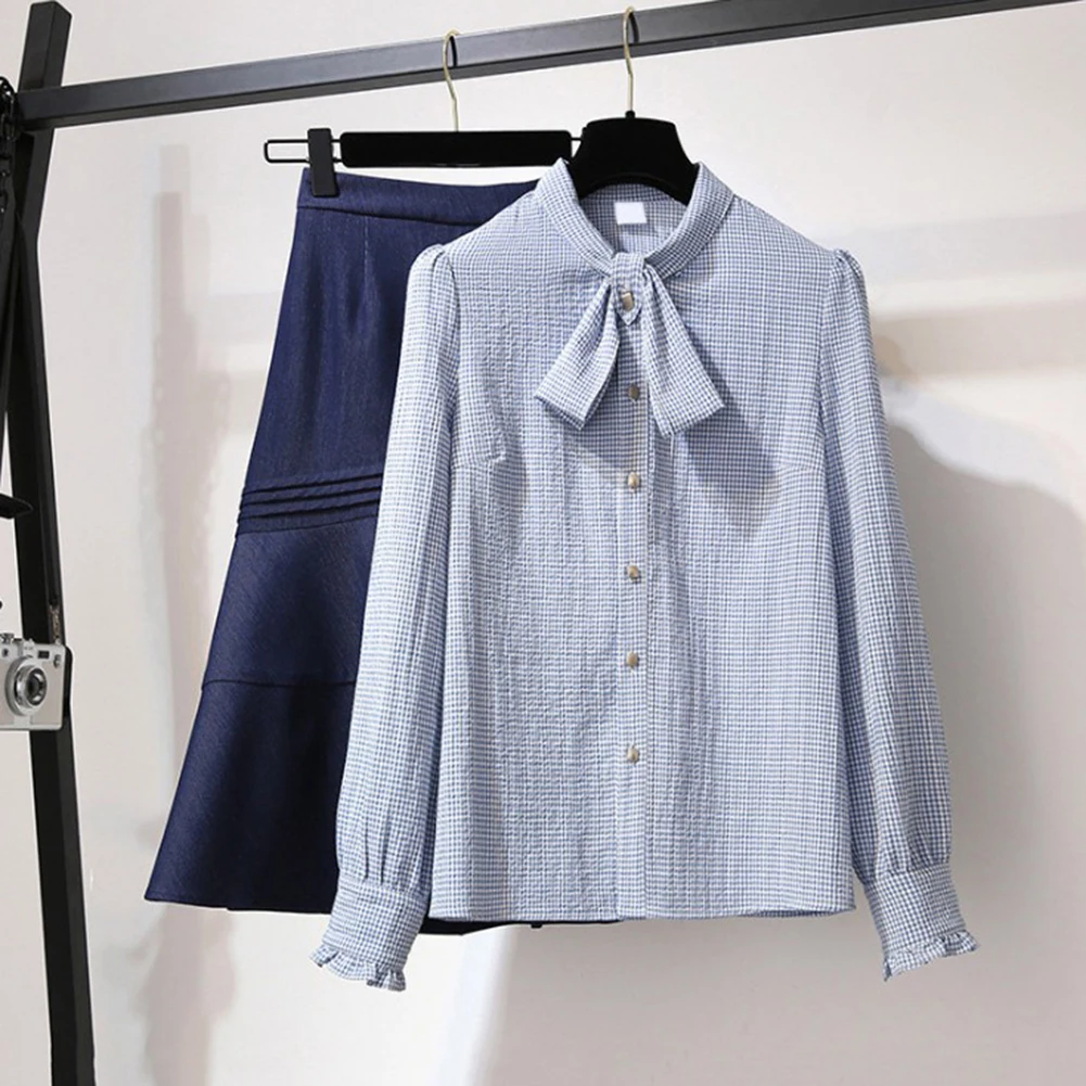 Комплект из двух предметов Женский комплект с юбкой весна лето элегантные тонкие