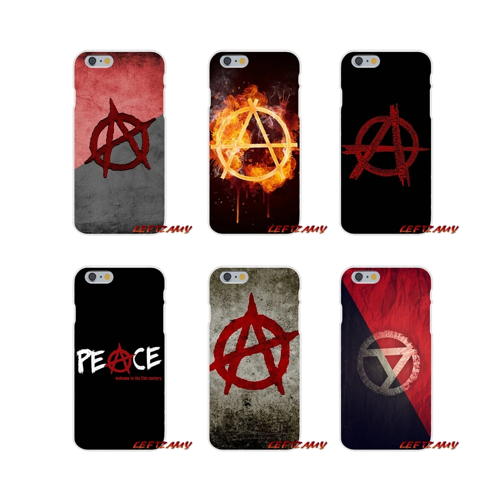

For iPhone X XR XS MAX 4 4S 5 5S 5C SE 6 6S 7 8 Plus Anarchy Logo Accessories Phone Shell Covers