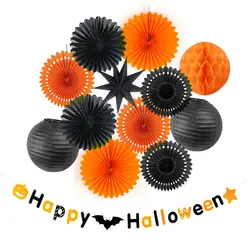 Sunbeauty 13pcs Halloween Decorations For Home Happy Halloween Black Orange Horror Halloween Decoration Party Supplies