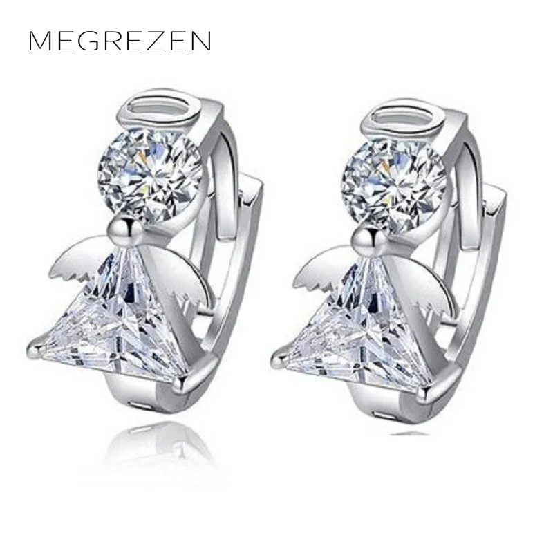 Cut Rate Megrezen Crystal Statement Earings Fashion White Angel Megrezen Crystal Statement Earings Fashion White Angel Wings Earring Studs Whole Stud Earrings Jewelry For S