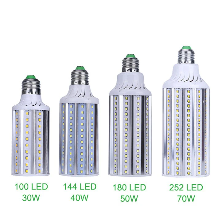 Bombillas светодиодный Кукуруза лампа E27 20 Вт 30 Вт 40 Вт 50 Вт 70 Вт AC 85 В- 265 В лампада Алюминий Светодиодный лампочки кукурузы SMD2835 светодиодный