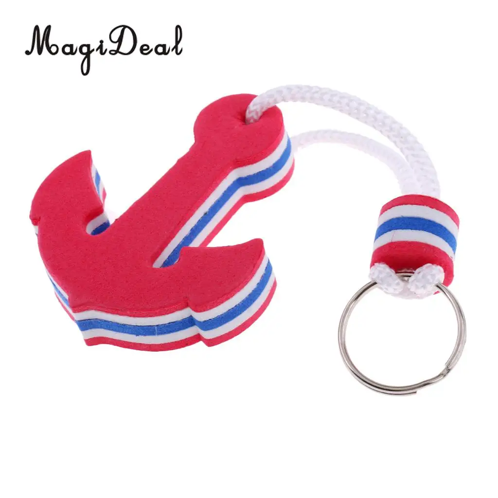 MagiDeal Newest 1Pc EVA Anchor Shaped Boating Keyring Floating Key Ring for Swimming Surfing Marine Sailing Float Water Sport 