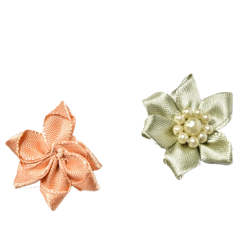 100 шт. Цветочная атласная лента для рукоделия|fabric camouflage|fabric craft labelscraft felt fabric |