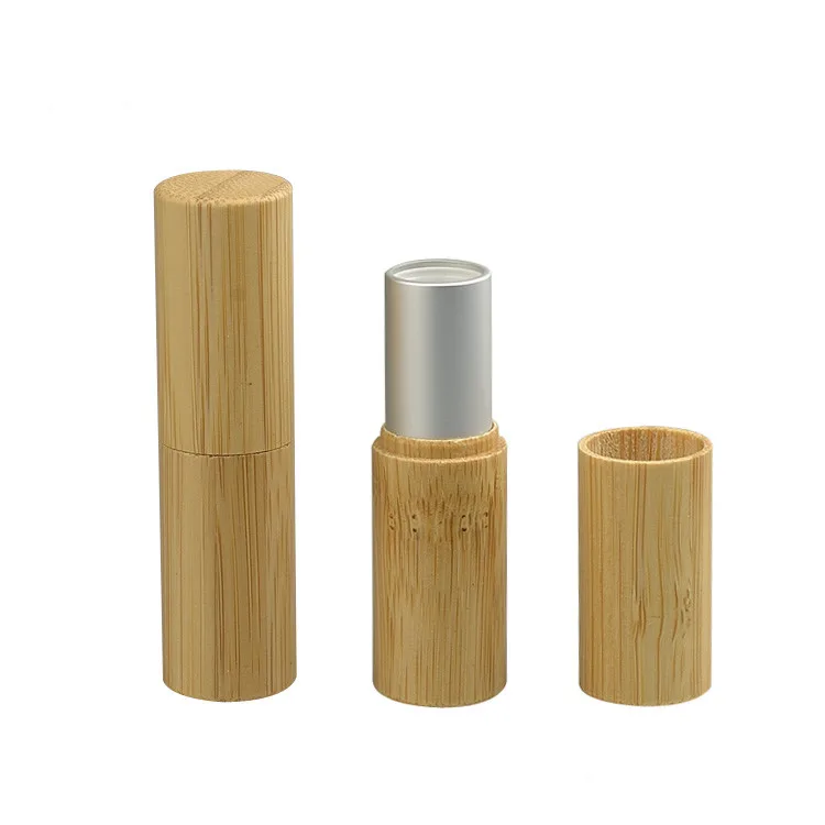 20 шт 12,1 мм Высший сорт Натуральный Бамбуковый тюбик для губной помады DIY пустой бальзам для губ косметический упаковочный контейнер 4,5 г блеск для губ