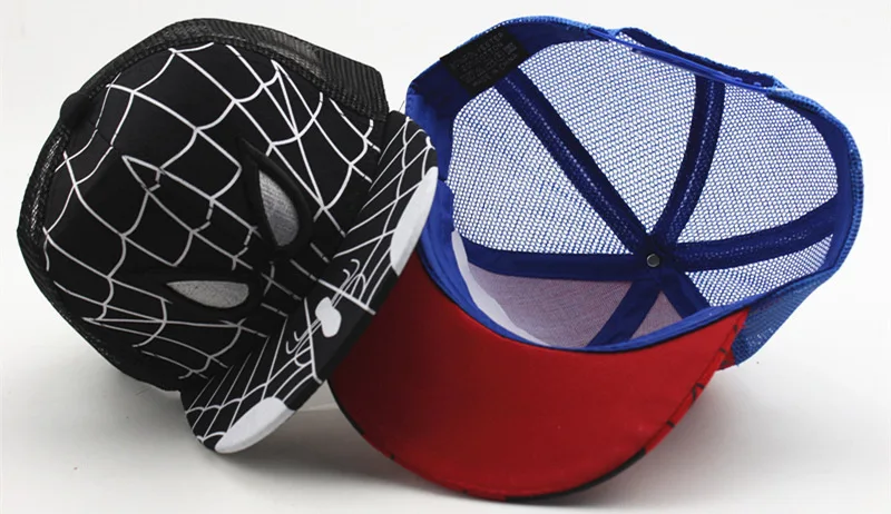YIFEI Cartoon Kids Baseball Cap Fashion Spider-man Boys Snapback Caps Cosplay Hip Hop Baseball Cap Children Summer Hats Sun Hat