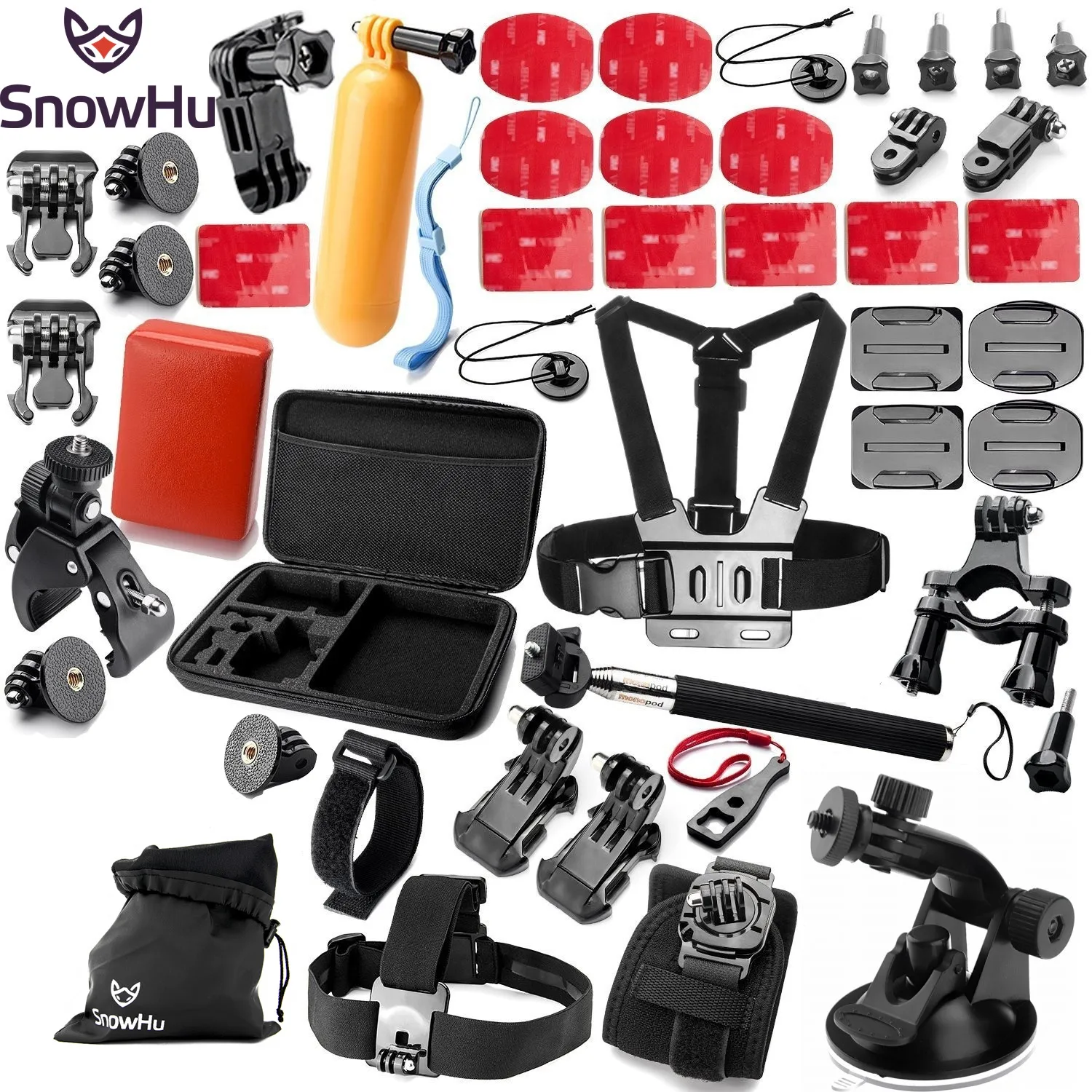Аксессуары SnowHu для GoPro наголовник Регулируемый эластичный нагрудный ремень на