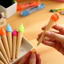 4 шт./лот милые мороженое в форме Шариковая ручка для школы Канцтовары и офис