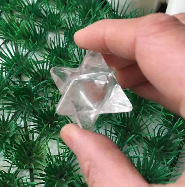 Pirâmide de cristal natural, decoração de arte com pedras preciosas, cristal fino, transparente, quartzo, merkaba, estrela esculpida, cura 28mm, frete grátis