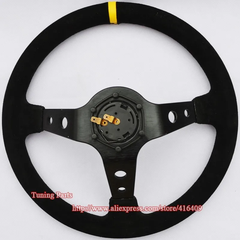 MOMO racing car suede leather steering wheel  (3)