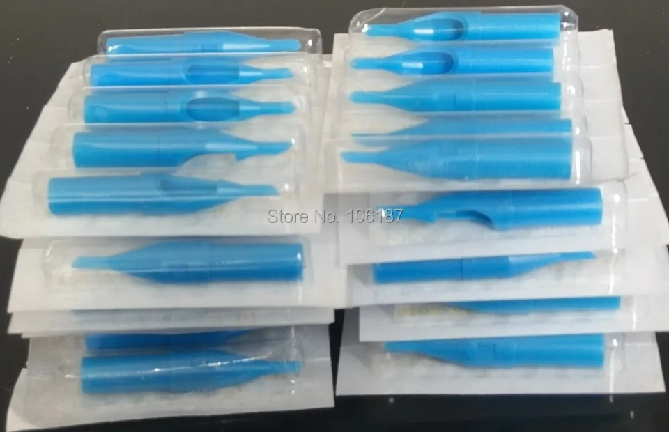 

Assorted Size,3,5,7,8DT 200Pcs Disposable Tattoo Nozzles Blue Color Tattoo Tips Nozzles for tattoo Needles
