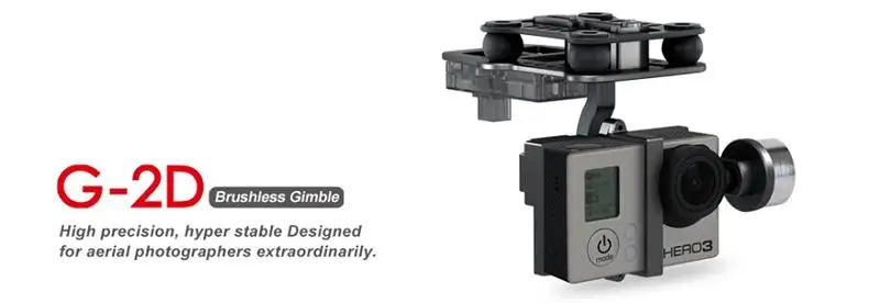Walkera G-2D бесщеточный карданный металлический вариант для iLook/для GoPro Hero 3 камера на Walkera QR X350 Pro RC