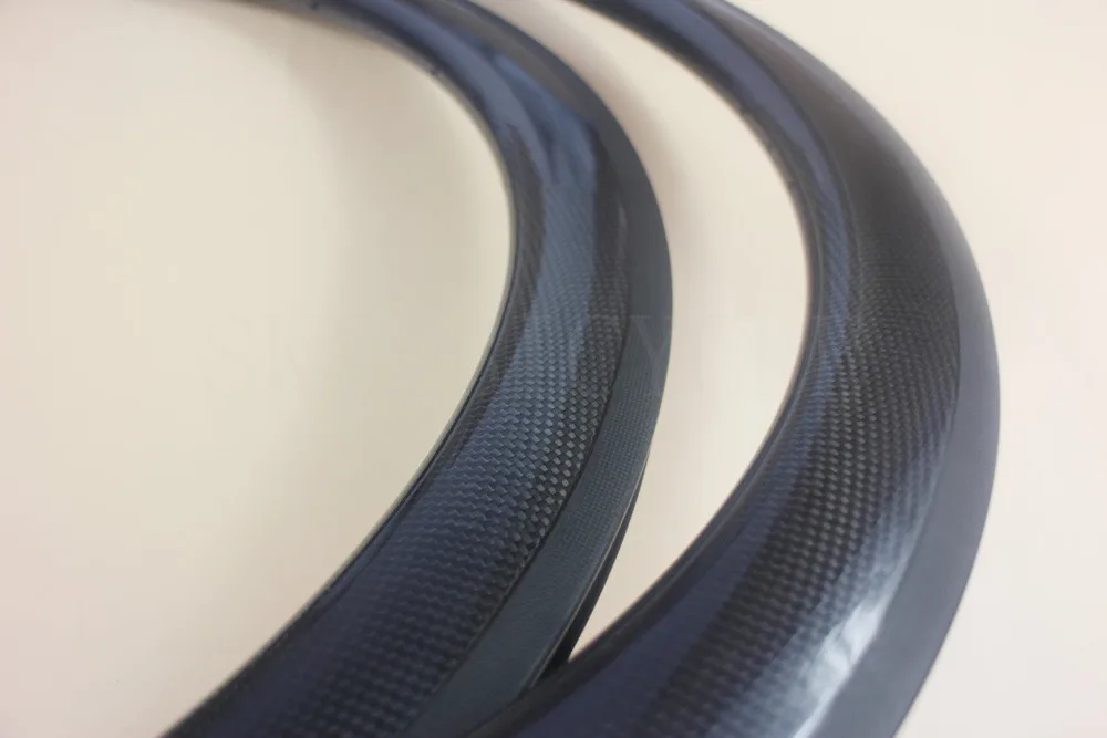 Clearance 2Pcs 700C 50mm clincher rim 18/21 holes or Customize Road bike 3K UD 12K full carbon fibre bicycle wheel rims 23 or 25mm width 3