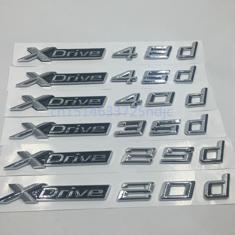 

Car Trim Styling Sticker For BMW X1 X3 X4 X5 Series Xdrive 20d 25d 30d 35d 40d 45d 48d Emblem Badges Logo Letters